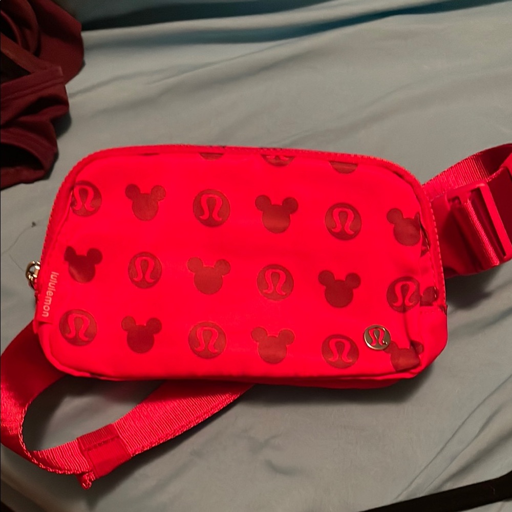 Lululemon Red Mickey Mouse Crossbody Bag